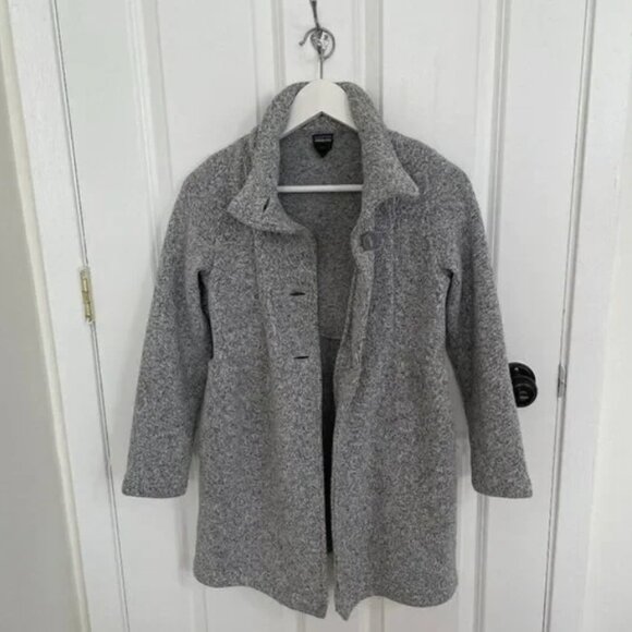 Girls Patagonia Mid Length Better Sweater Jacket Coat in Light Gray - Main Image